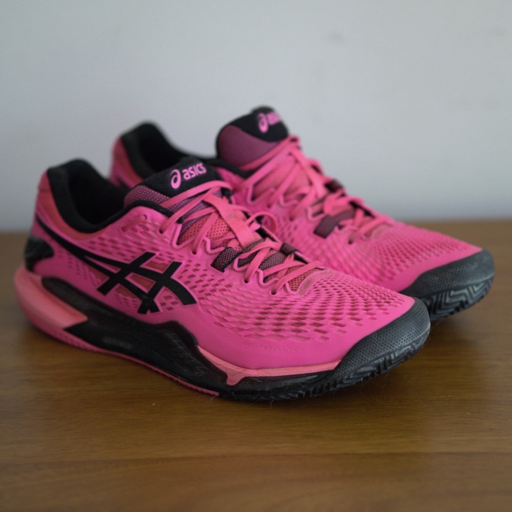 Men’s ASICS gel-resolution 9 Pink/Black clay court